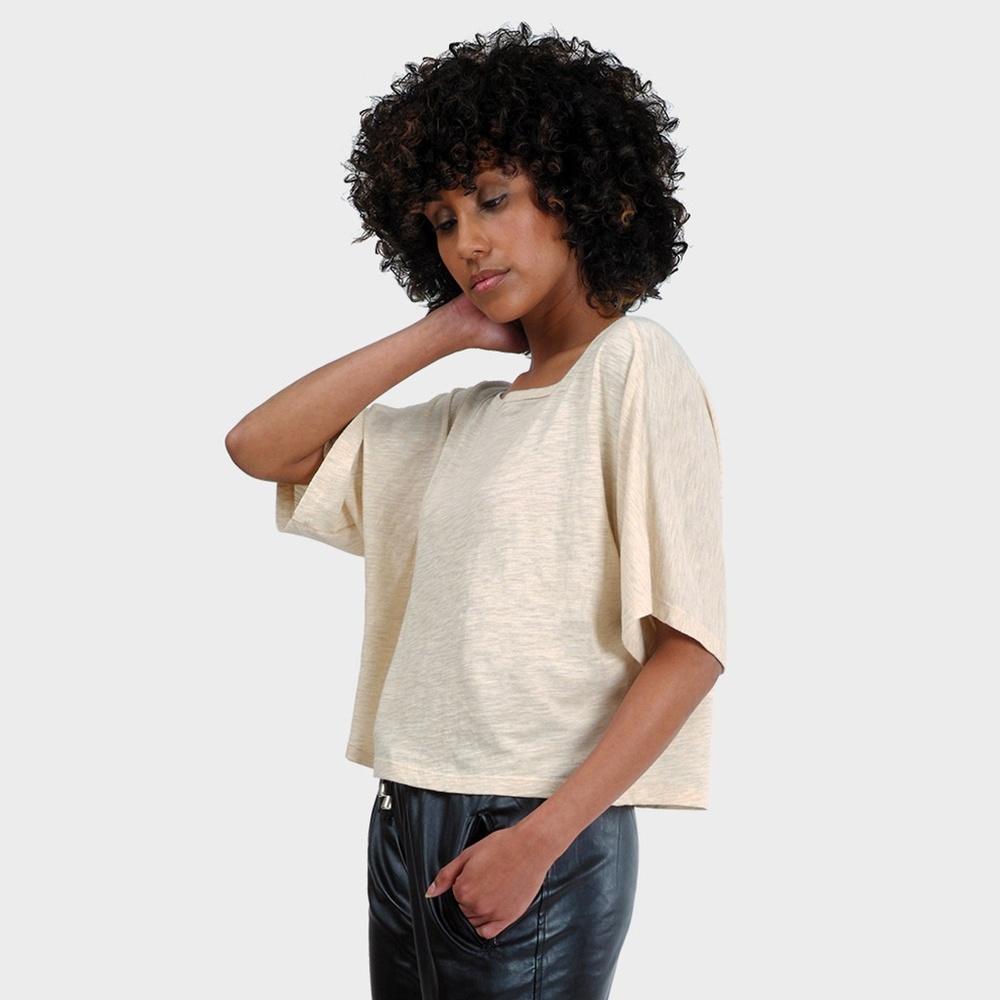 LUMI CROP TOP - Heather Almond